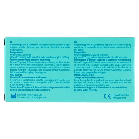 Benexè X il Tuo Intestino Supposte di Glicerolo Adulti 18 x 2500 mg